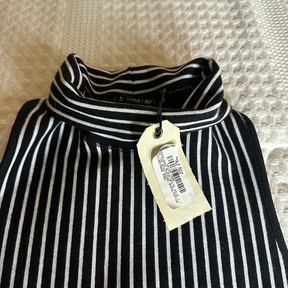 Rag & Bone Black and White Striped Tank Top - Picture 4 of 4